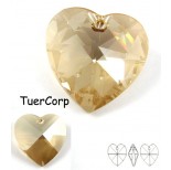 Zdjęcie - 6228 heart pendant, SWAROVSKI, golden shadow,