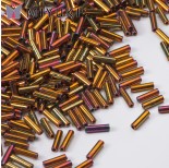 Zdjęcie - Koraliki Miyuki Bugles #2 6 mm Metallic Gold Iris