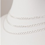 Zdjęcie - Srebrny łańcuszek romb diamentowany, próba Ag925
