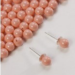 Zdjęcie - 5818 round pearl do kolczyków pink coral