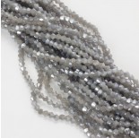 Zdjęcie - Kryształki bicone fasetowane 4mm shinny grey