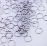 Zdjęcie - Baza geometryczna ze stali chirurgicznej heksagon srebrny