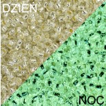 Zdjęcie - Koraliki TOHO Round Glow In The Dark Silver-Lined Crystal/Glow Green