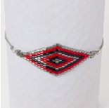 Zdjęcie - Bransoletka boho romb z koralików Matsuno