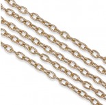 Zdjęcie - Rose gold łańcuch aluminiowy owal gładki
