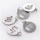 Zdjęcie - Zawieszka ze stali chirurgicznej znak zodiaku Panna