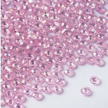 Zdjęcie - Cyrkonia dysk fasetowany z dziurką pink