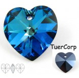 Zdjęcie - 6228 heart pendant, SWAROVSKI, bermuda blue,