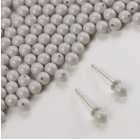 Zdjęcie - 5818 round pearl do kolczyków pastel grey