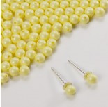 Zdjęcie - 5818 round pearl do kolczyków pastel yellow
