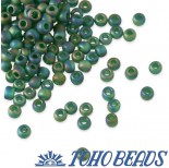 Zdjęcie - Koraliki TOHO Round Trans-Rainbow-Frosted Green Emerald