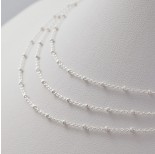 Zdjęcie - Łańcuszek ozdobny z oponkami diamentowanymi AG925