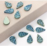 Zdjęcie - Hematyt zawieszka łezka druzy emerald