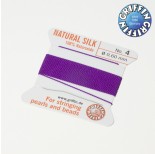 Zdjęcie - Nici jedwabne z igłą amethyst