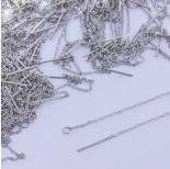 Zdjęcie - Baza do kolczyków z łańcuszka ze stali chirurgicznej srebrny