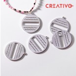 Zdjęcie - Baza do beadingu kółko z falami ze stali chirurgicznej