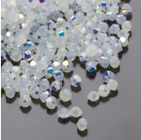 Zdjęcie - 5328 bicone bead, SWAROVSKI, white opal AB,