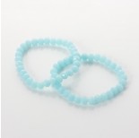 Zdjęcie - Bransoletka kryształkowa oponki fasetowane blue opal