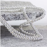 Zdjęcie - Hematyt kulki platerowane gładkie white silver