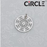 Zdjęcie - Zawieszka okrągła mandala stal chirurgiczna z kółeczkiem