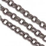 Zdjęcie - Czerniony łańcuch aluminiowy owal podwójny