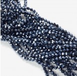 Zdjęcie - Kryształki kulki fasetowane blue hematite