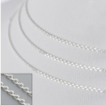 Zdjęcie - Srebrny łańcuszek simple Ag 925 gotowy z przedłużką