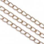 Zdjęcie - Rose gold łańcuch aluminiowy owal kratkowany