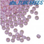 Zdjęcie - Koraliki TOHO Round Permanent Finish - Silver-Lined Milky Baby Pink
