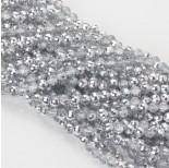Zdjęcie - Kryształki kulki fasetowane 6mm half silver