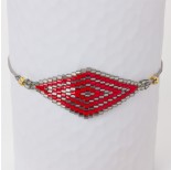 Zdjęcie - Bransoletka boho romb z koralików Matsuno
