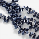 Zdjęcie - Kryształki drop fasetowane blue hematite