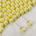 Zdjęcie - 5818 round pearl do kolczyków pastel yellow