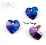 Zdjęcie - 6228 heart pendant, SWAROVSKI, heliotrope,