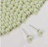 Zdjęcie - 5818 round pearl do kolczyków pastel green