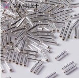 Zdjęcie - Koraliki Miyuki Bugles #2 6 mm Crystal Silver Lined