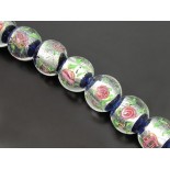 Zdjęcie - Lampwork kulka róża w graniacie