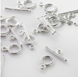 Zdjęcie - Zapięcie toggle kółko patyczek z kuleczkami AG925