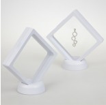 Zdjęcie - Ekspozytor z membraną ramka 3D biała z podstawką