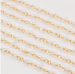 Zdjęcie - Łańcuch z kryształkami kulkami 3mm crystal AB