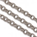 Zdjęcie - Satynowy łańcuch aluminiowy owal podwójny