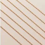 Zdjęcie - Srebrny, pozłacany łańcuch rolo podłużny diamentowany ag925