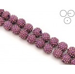 Zdjęcie - Kulka z diamencikami do wklejenia tanzanite