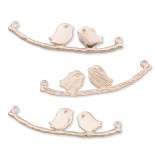 Zdjęcie - Zawieszka 2 ptaszki rose gold