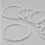 Zdjęcie - Bransoletka z kryształkami metal silver