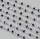Zdjęcie - Łańcuch z kryształkami oponkami blue hematite