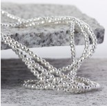 Zdjęcie - Hematyt kulka fasetowana platerowana white silver