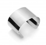 Zdjęcie - Srebrna bransoletka cuff gładki mankiet