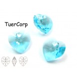 Zdjęcie - 6228 heart pendant, SWAROVSKI, aquamarine