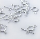 Zdjęcie - Srebrne zapięcie toggle kółko i patyczek AG925 srebrny